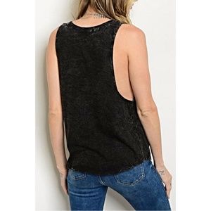 Popular Basics Tops - Black Tie Dye Graphic Tank {Popular Basics} Popular Basics Tops - Black Tie Dye Graphic Tank {Popular Basics}